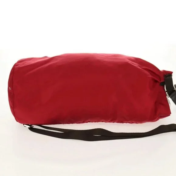PRADA Shoulder Bag Nylon Red Silver - Picture 6 of 16